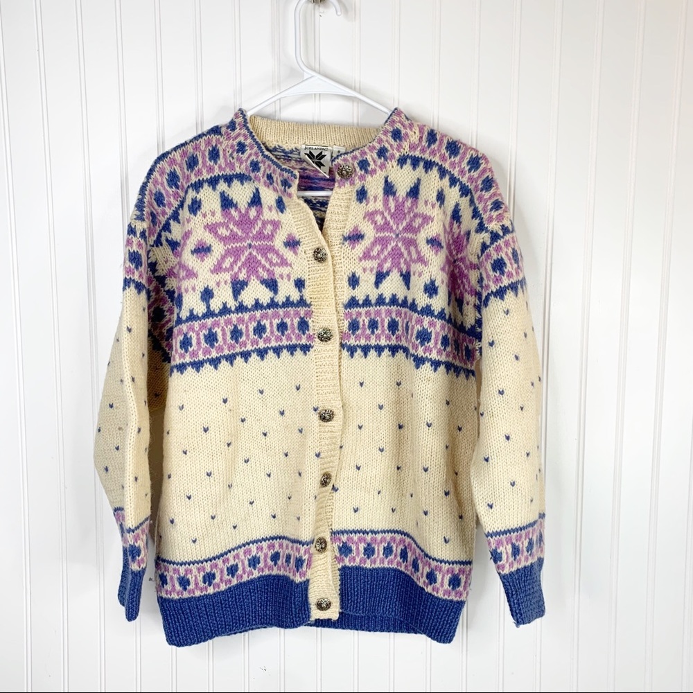 Icelandic Design Vintage Norwegian Wool Sweater Size Small